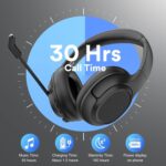 EKSA Noise-Cancelling Headphones for Laptop – Wireless Headset with Microphone - Image 4
